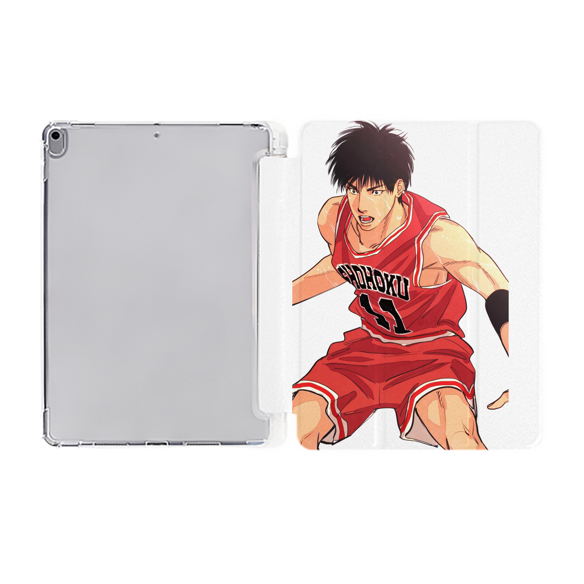 （画像用） SLAM DUNK／スラムダンク IPad ケース ペン収納付き 三つ折りスタンド PUレザー×シリコン 対応機種9.5/10.5/10.9インチ
